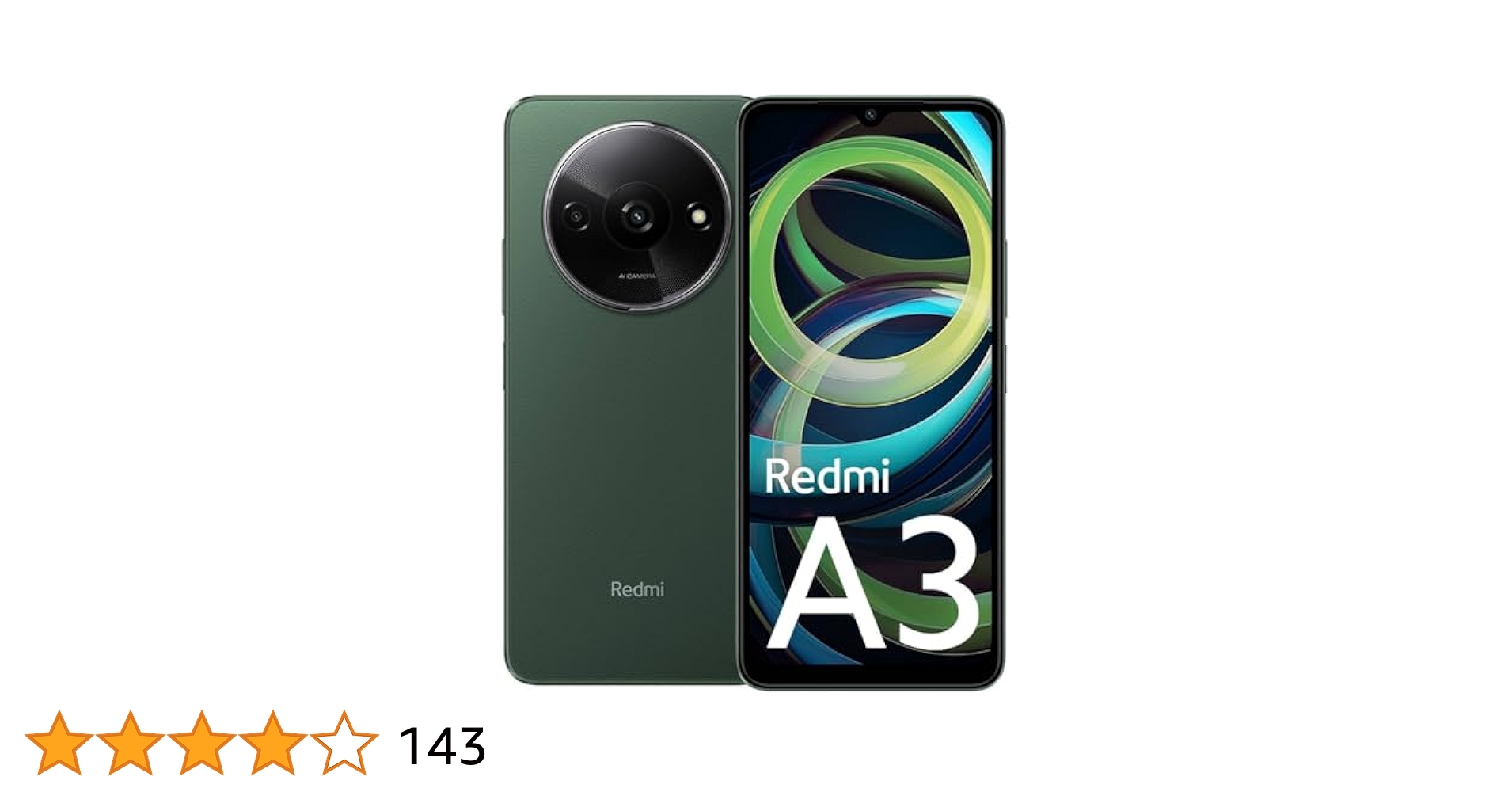 A3.XIAOMI REDMI A3 4GB/128GB 緑 Xiaomi Redmi A3 Green (4GB / 128GB) - Mobile phone
